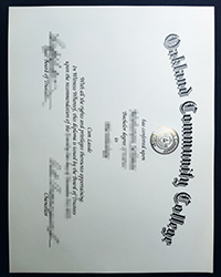 Phony OCC Bachelor degree certificate, Oakland Community College diploma for sale