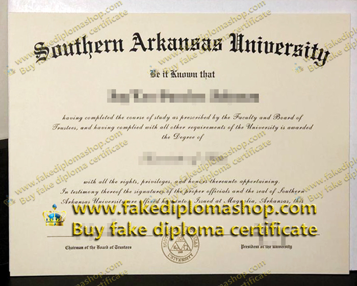 fake SAU diploma, Southern Arkansas University diploma