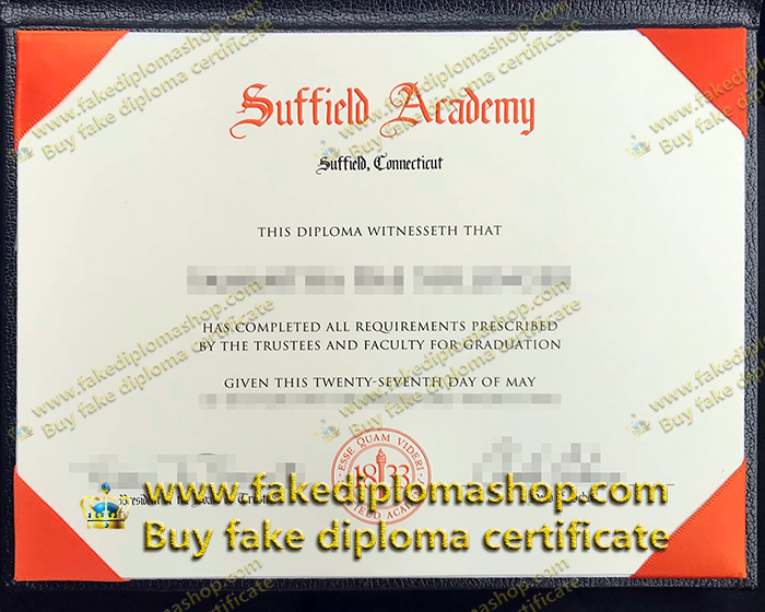 Fake Suffield Academy diploma