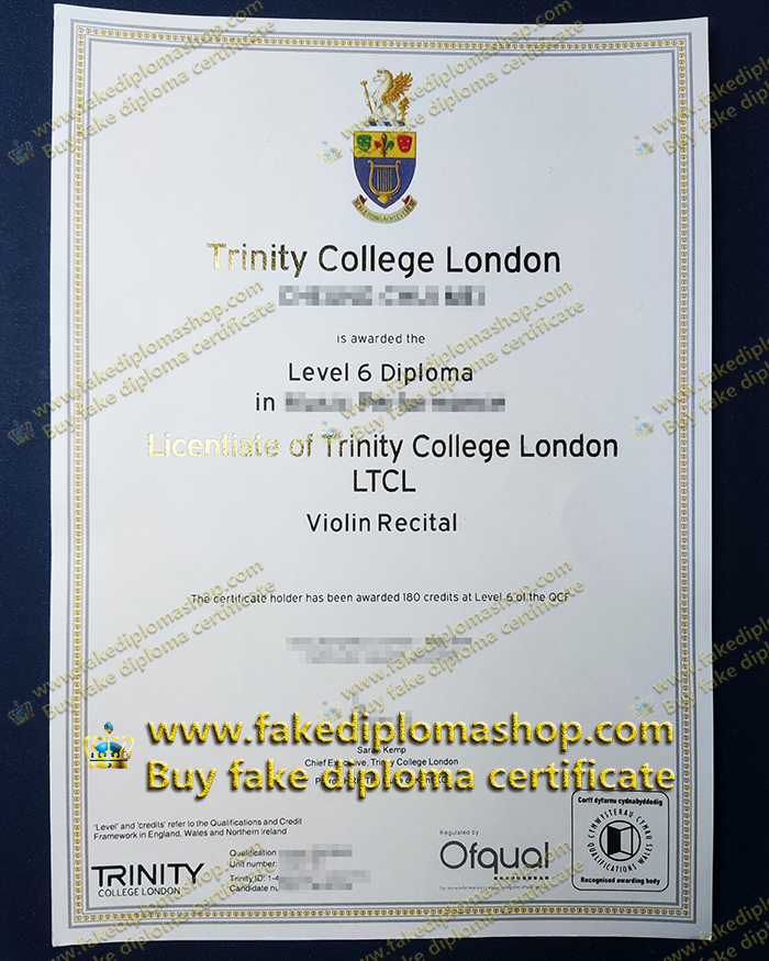 fake TCL Level 6 diploma, Trinity College London diploma