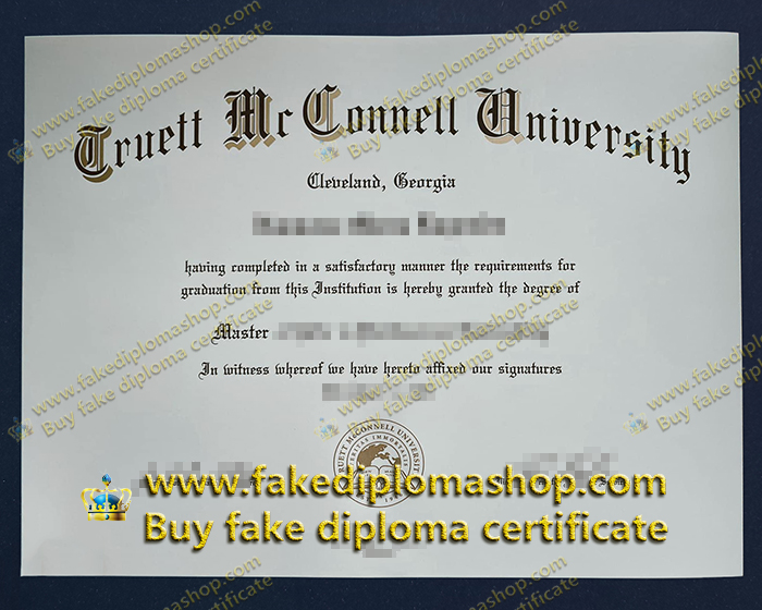 Fake TMU diploma, Truett McConnell University degree