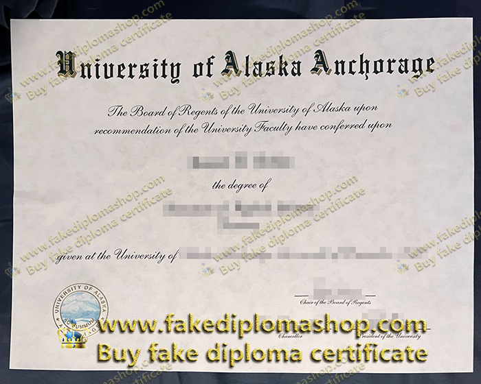 UAA diploma, University of Alaska Anchorage diploma