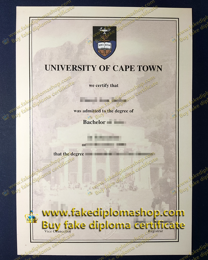 fake UCT degree, University of Cape Town diploma of Bachelor