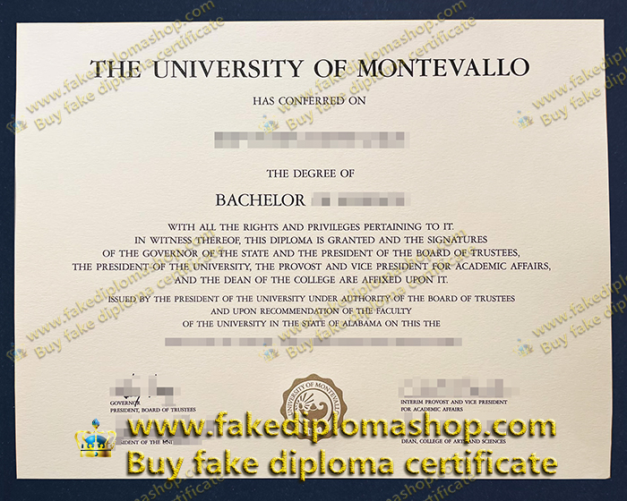 University of Montevallo diploma