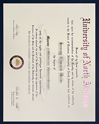 UNA MA diploma, University of North Alabama degree of Master for sale