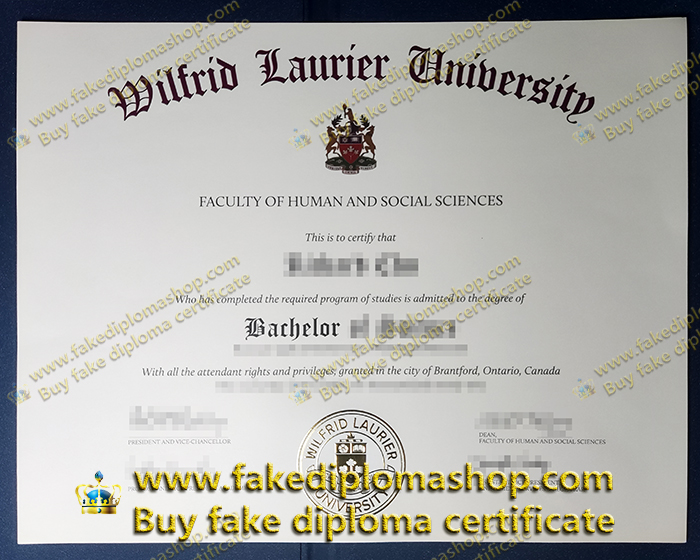 WLU diploma of Bachelor, Wilfrid Laurier University diploma