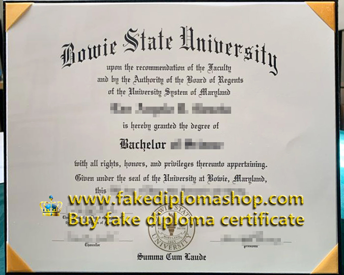 fake Bowie State University diploma