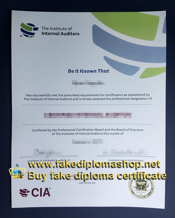 CIA IIA certificate