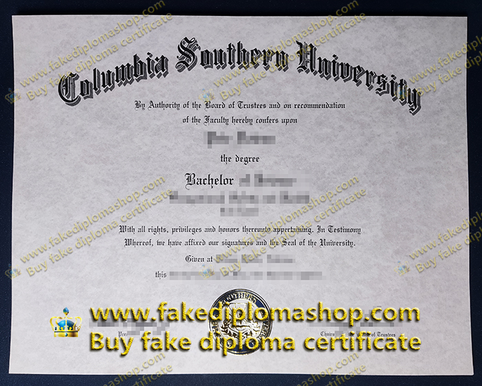 fake CSU Bachelor degree, Columbia Southern University diploma