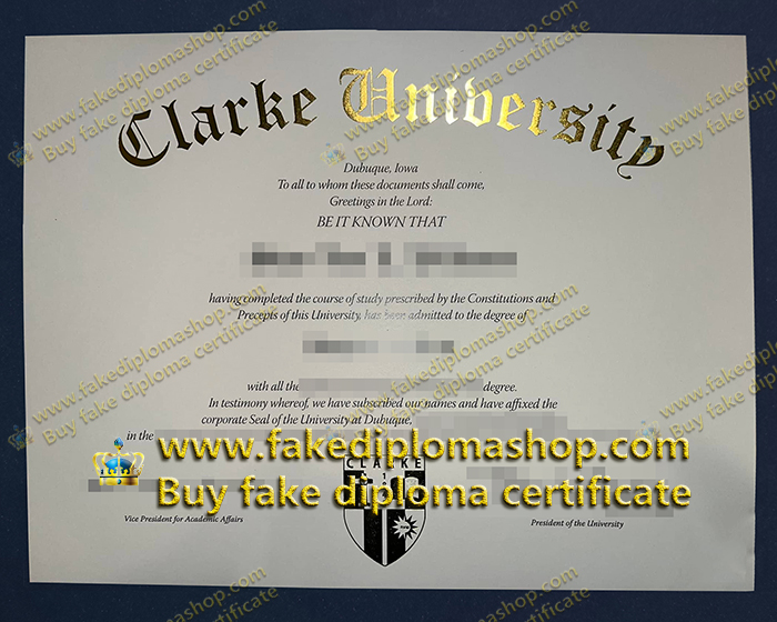 fake Clarke University diploma of Bachelor