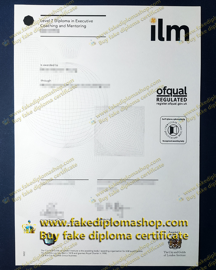 fake ILM level 7 diploma of City and Guilds of London Institute