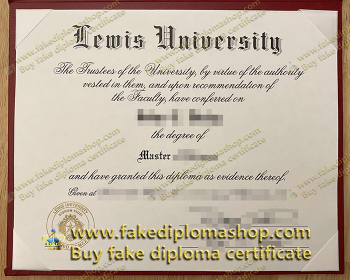 fake Lewis University diploma