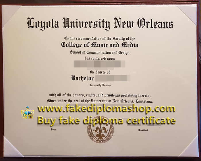 Loyola University New Orleans diploma