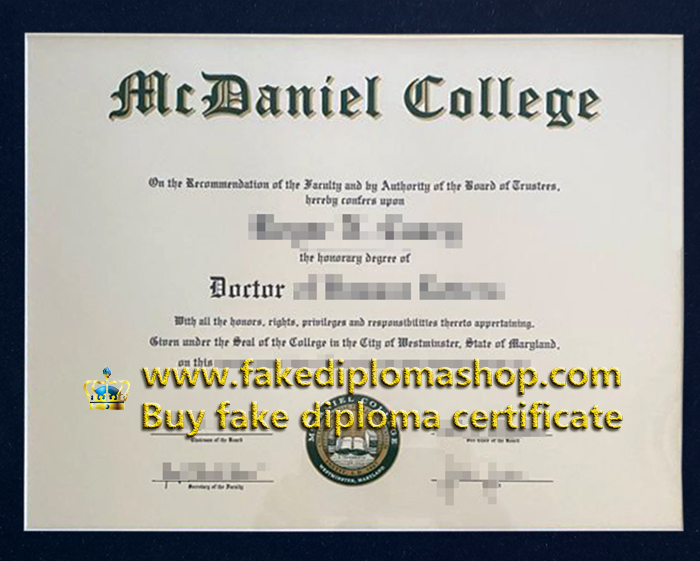 fake McDaniel College diploma