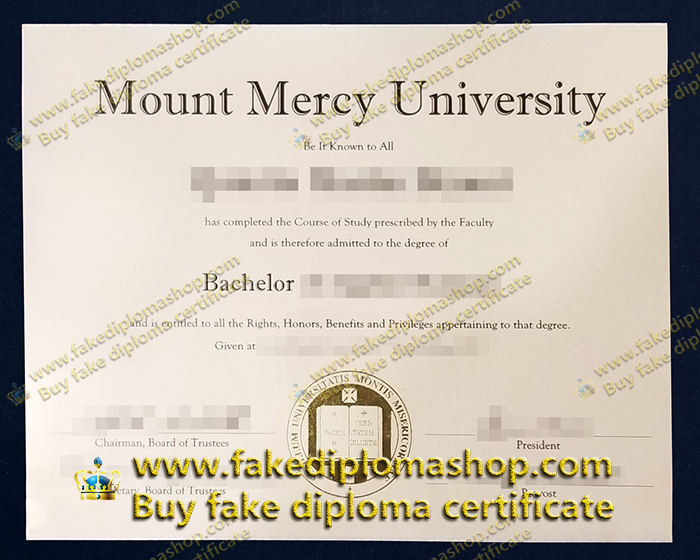 Mount Mercy University diploma