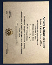 Buy a fake NKU diploma, Northern Kentucky University degree of Master with a real raised seal