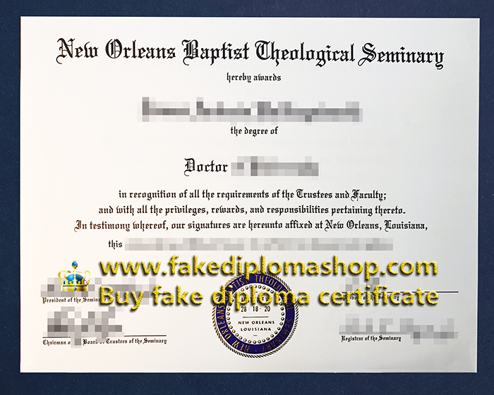 fake NOBTS doctor degree, New Orleans Baptist Theological Seminary diploma