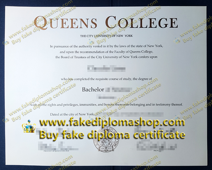fake Queens College diploma, QC Bachelor degree