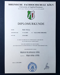 Order a fake RFH diploma, Rheinische Fachhochschule Köln diplomurkunde