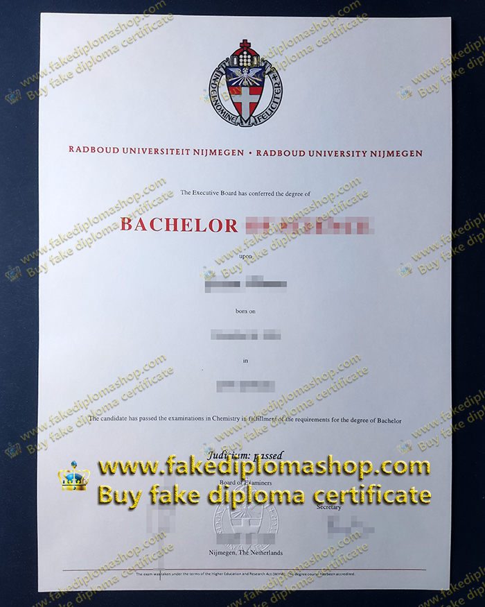 fake Radboud University Nijmegen diploma