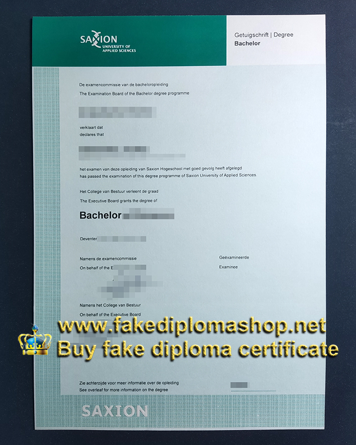 fake Saxion University diploma