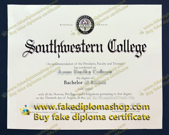 fake Southwestern College diploma