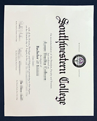 Purchase a fake Southwestern College diploma of Bachelor online