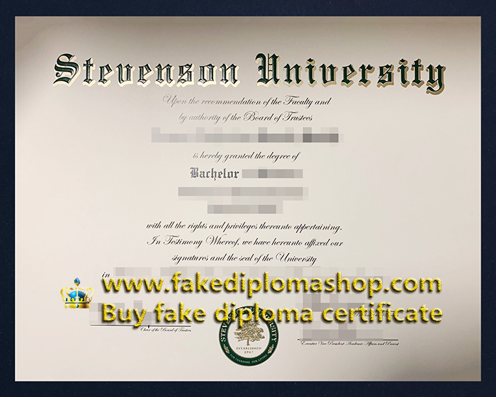 fake Stevenson University diploma