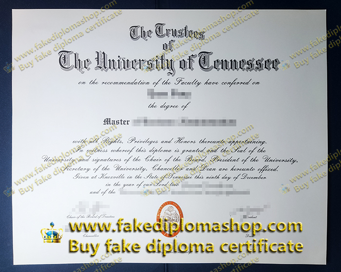 fake University of Tennessee diploma, UT degree of Master