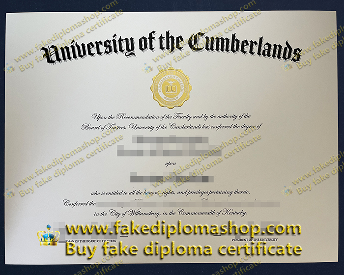 fake University of the Cumberlands diploma