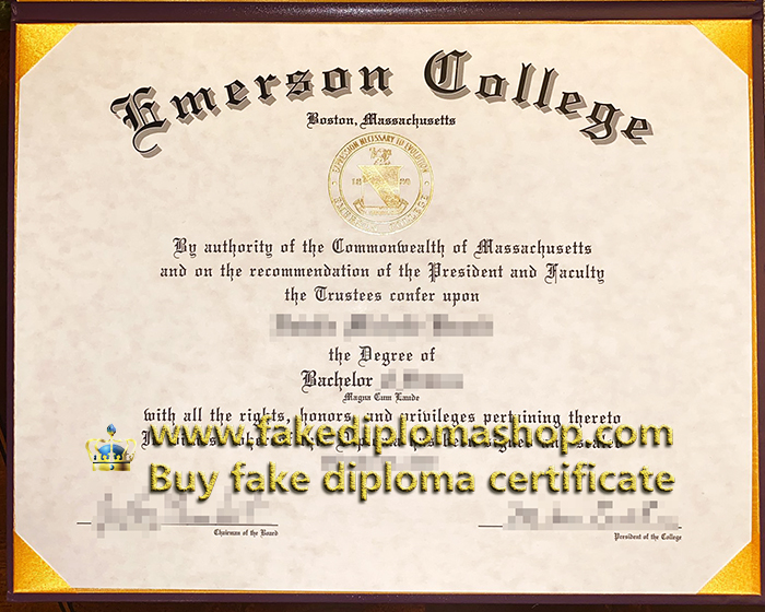 fake Emerson College diploma