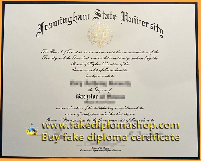 fake Framingham State University diploma