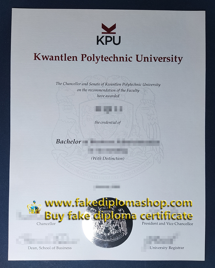 fake KPU diploma, Kwantlen Polytechnic University Bachelor degree