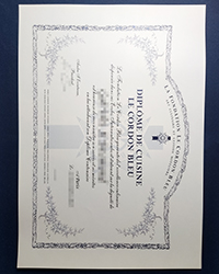 Order a fake Le Cordon Bleu diploma in French