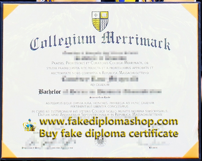 fake Merrimack College diploma of Bachelor