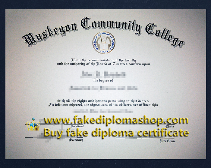 fake Muskegon Community College diploma