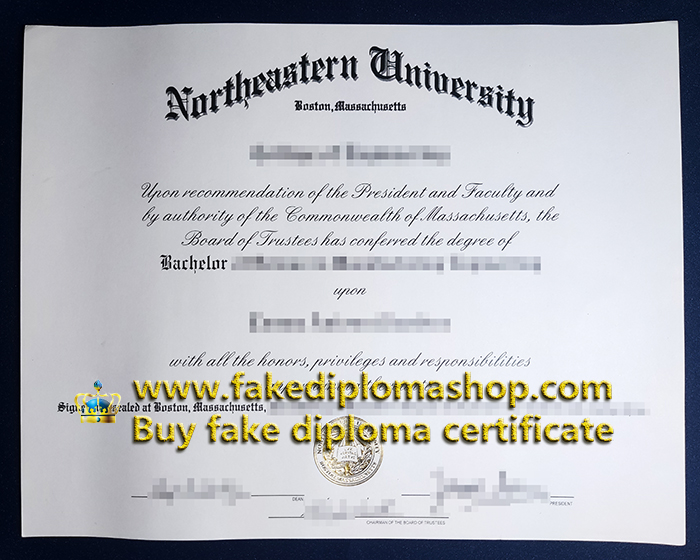 fake Northeastern University diploma