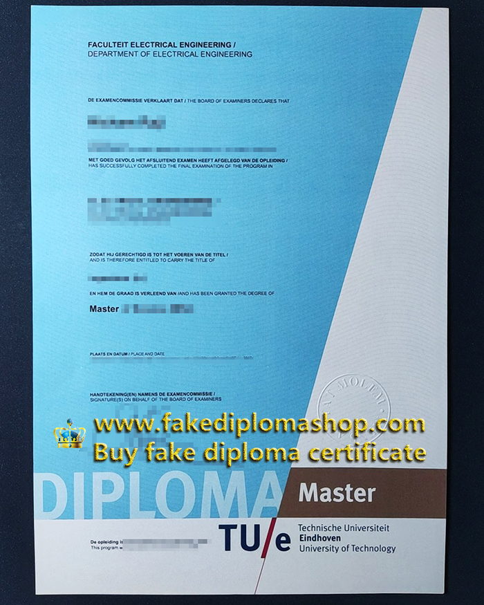 fake TU/e diploma of Master, Eindhoven University of Technology degree