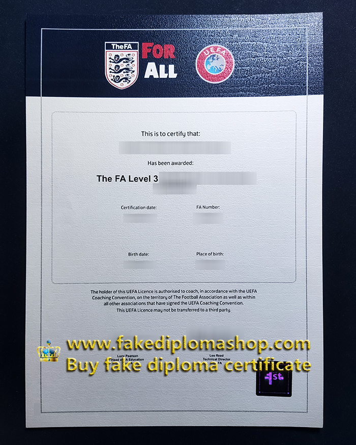 The FA Level 3 certificate, The Football Association Level 3 certificate