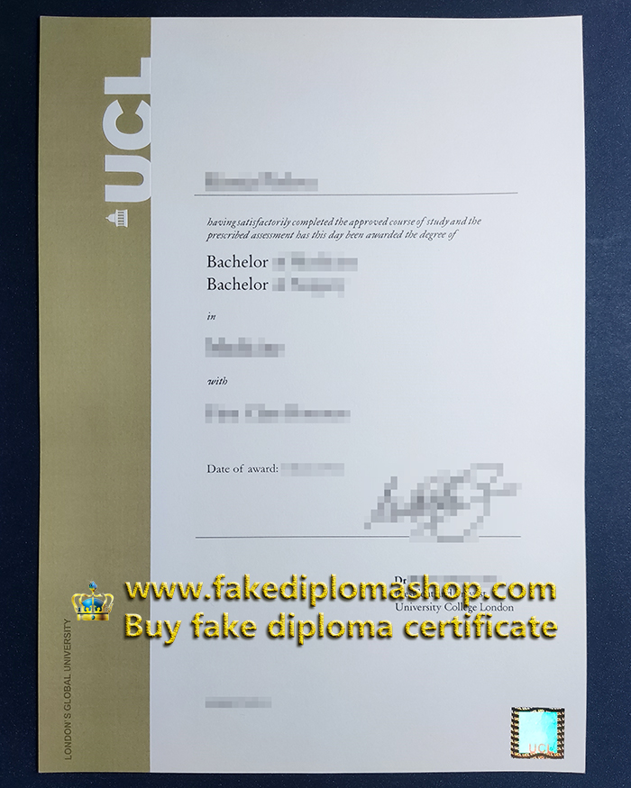 fake UCL Bachelor degree, University College London diploma