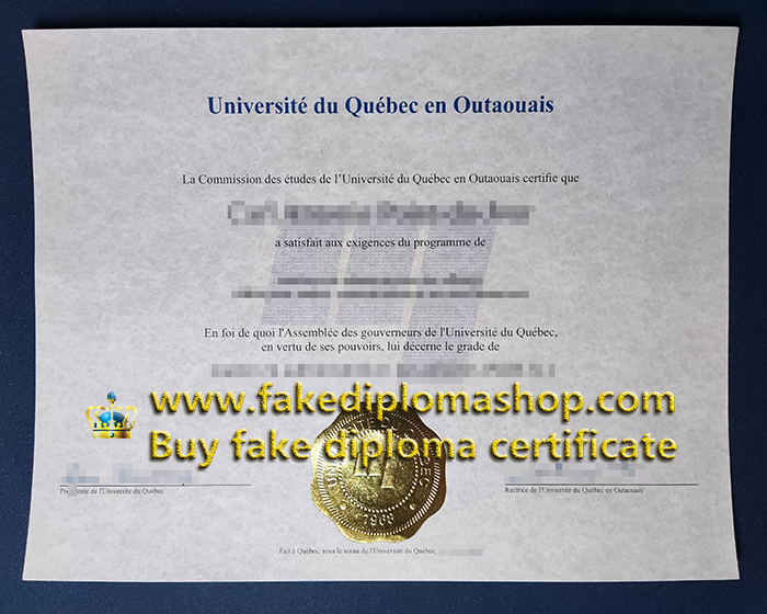 fake UQO diploma, Université du Québec en Outaouais degree