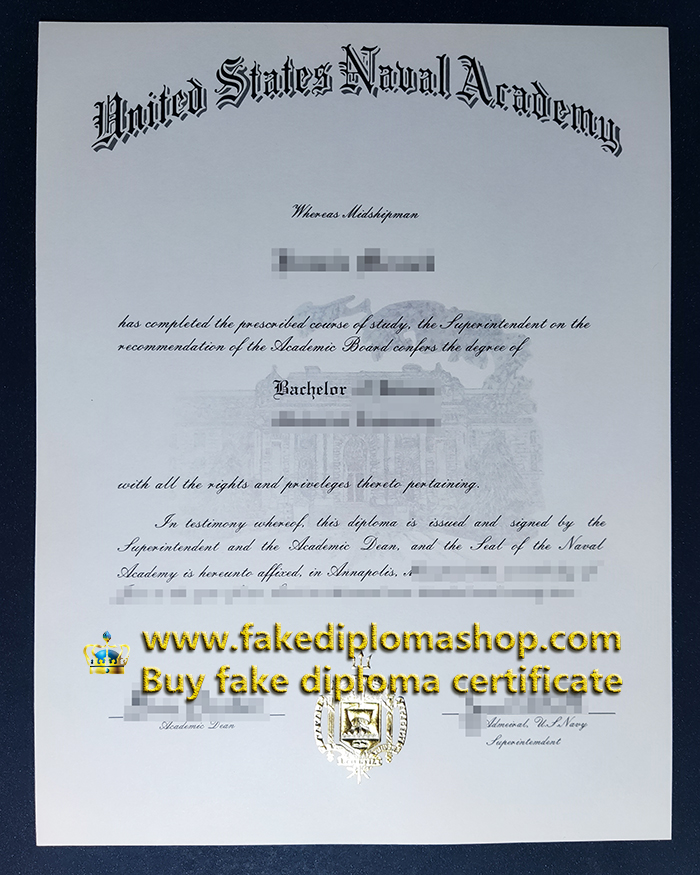 fake USNA diploma of Bachelor, United States Naval Academy degree