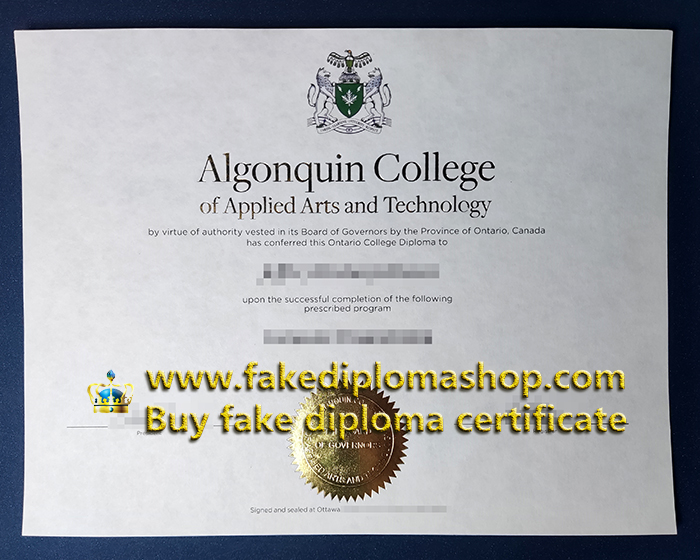 fake Algonquin College diploma