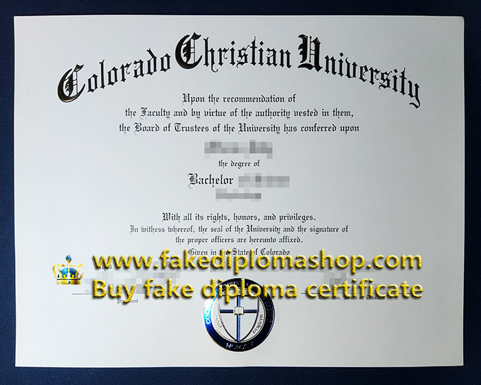 CCU diploma of Bachelor, Colorado Christian University degree