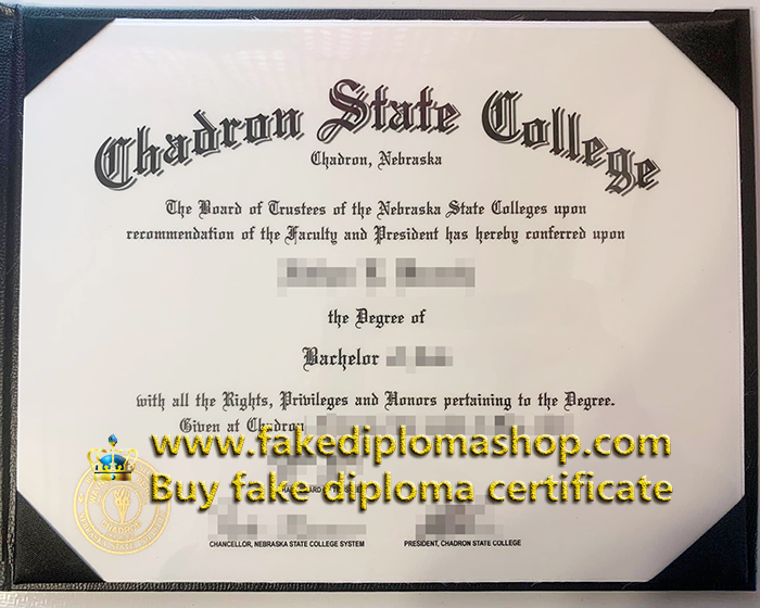 fake Chadron State College diploma, CSC Bachelor degree