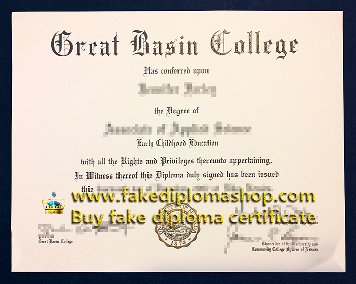 fake Great Basin College diploma