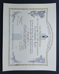 Shop a fake Le Cordon Bleu diploma of GRAND DIPLOME