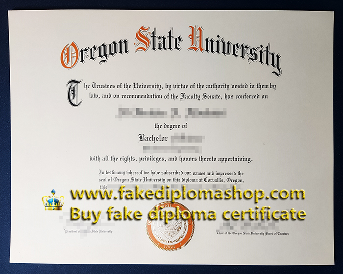 fake OSU Bachelor degree, Oregon State University diploma