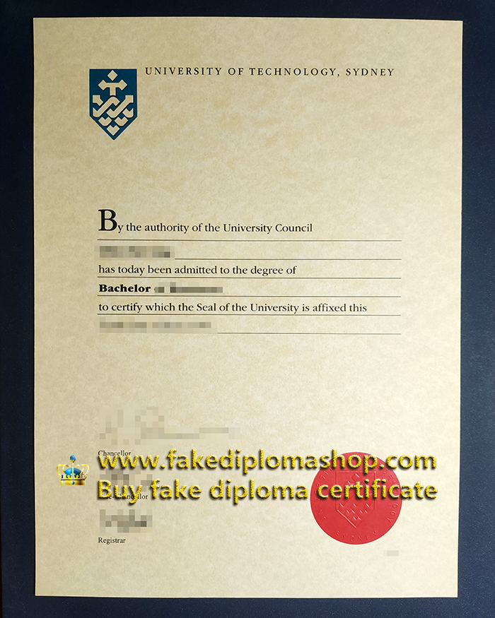 Old edition UTS degree, University of Technology Sydney diploma