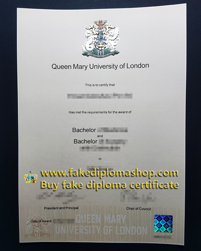 fake QMUL Bachelor degree, Queen Mary University of London diploma
